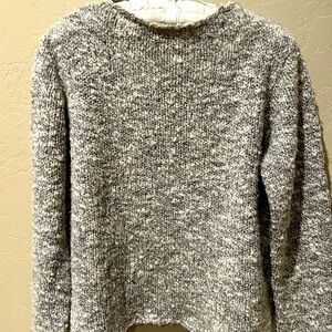 Eileen Fisher, gray nubby sweater. Size M
